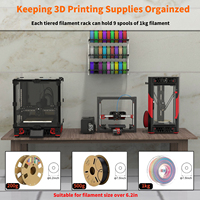 Rak Penyimpanan Filamen Printer 3D Rak Organizer Filamen Printer 3D Tempat Pajangan Terpasang Di Dinding Aksesori Printer 3D Bengkel