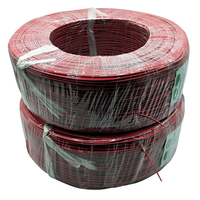 Cable de altavoz gemelos de cobre trenzado sin oxígeno, Cable de altavoz OFC, Cable de Audio Digital, Cables de Cinta Roja y negra de 2 núcleos/