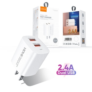 Vivie อะแดปเตอร์ที่ชาร์จโทรศัพท์ USB คู่แบบรวดเร็ว2.4A ปลั๊ก US UK EU - Product Image 1