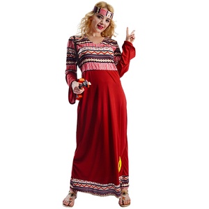 Costume <span class=keywords><strong>de</strong></span> fête <span class=keywords><strong>hippie</strong></span> pour femme, tenue <span class=keywords><strong>de</strong></span> cosplay, costume <span class=keywords><strong>de</strong></span> fleuriste - Product Image 1