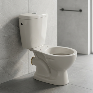 WC monobloc en céramique économique à chasse siphonique, siphon en P, forme carrée, Vistaar India, pour salle de bain - Product Image 5