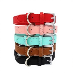 Durable PU Leather Reflective Adjustable <b>Dog</b> <b>Collar</b> for Small Medium <b>Large</b> <b>Dogs</b> - Product Image 4