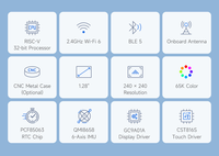 Carte de développement ESP32-C6 avec écran tactile LCD de 1,28 pouce 240x240, module IoT WiFi 6 5G