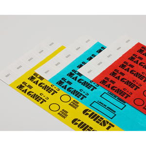 Bracelets en Tyvek couleur unie imprimés UV pour identification d'événements, 19 mm (3/4 po), lot de 100 en vrac - Product Image 2