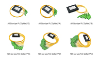 Répartiteur PLC Fibre Optique 1x2 Monomode 2.0mm Boîtier Plastique ABS Avec Connecteur SC PON FTTH