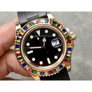 High Quality Men's Waterproof <b>Mechanical</b> <b>Watch</b> with Luxury Diamond Bezel Zircon Ceramic Dial Customizable Logo High Quality - Product Image 2