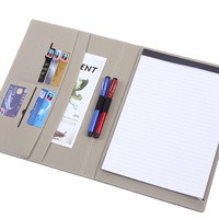 Carpeta multifuncional A4 de cuero para notebook commerce, Oficina concisa, creatividad y LOGO personalizado, suministros de oficina