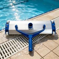 Cabezal de Aspiración para Piscina de Aluminio de 18 Pulgadas, con Ruedas Blancas, Accesorio de Limpieza para Piscinas, Venta al Por Mayor de Fábrica