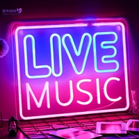 Insegna LED al Neon in Acrilico Stile Cyberpunk con Musica dal Vivo per Decorazione Murale, Bar, Karaoke, Club Musicali, Sale Giochi, Arredamento Casa