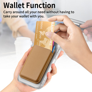 Soporte Multifuncional con Almacenamiento, Cartera Magnética de Cuero PU para Teléfono con Tapa Abatible y Ranuras para Tarjetas, para Soporte de Escritorio Portátil - Product Image 2