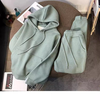 Vêtements d'Hiver pour Femme Ensemble Deux Pièces Décontracté Survêtement à Capuche et Pantalon avec Lettres Imprimées Molleton Ample