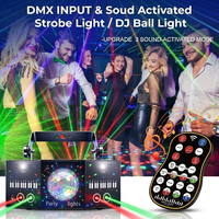 Proyektor Lampu Disko Laser LED 6 Mata 7 Warna DMX512 Kontrol Jarak Jauh & Suara untuk Pesta Konser Pernikahan KTV IP20 YSH