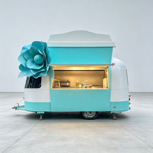 Nouveau Food Truck Rétro Moderne en Acier Inoxydable et Fibre de Verre, Résistant à la Rouille, pour Utilisation Extérieure, avec Brûleur à Glaces, Frites et Plaque de Cuisson - Product Image 5
