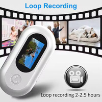 Mini caméra d'action légère en plastique étanche pour voyage, vlogging, multifonctionnelle, avec capteur CMOS et carte MicroSD 64 Go, pour le suivi des chiens et des animaux de compagnie