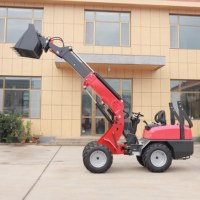 Chargeuse sur pneus télescopique de 2 tonnes, mini-chargeuse diesel Kubota avec pompe à roulement moteur pour l'agriculture et la construction