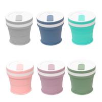 Gobelet pliable en silicone de qualité alimentaire, pour l'extérieur, le bureau, les voyages, le camping, utilisation portable, anti-fuite, sans BPA