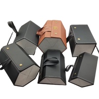 Organisateur de lunettes portable de luxe 4-5 fentes étui à lunettes de soleil pliable avec cuir PU sécurisé matériaux recyclés écologiques