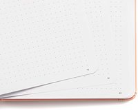 Venta caliente Uptodate A5 Suministros de oficina Punteado Diario de cuero mensual Libro Bullet Planner Diario Cuadernos cuadrados-Papel al por mayor