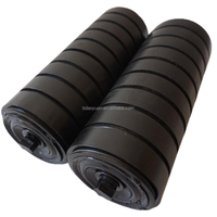 Nouveaux rouleaux de convoyeur en acier au carbone lisses et durables pour usage agricole avec bord en caoutchouc pour convoyeur à bande