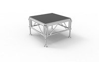 Scène modulaire mobile portable en aluminium pliable antidérapante pour DJ, concerts, événements, danse, extérieur, mariages, églises