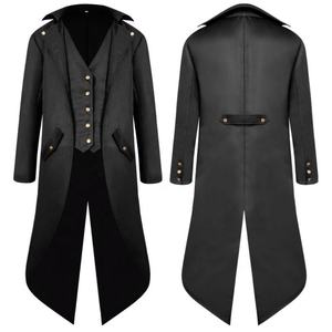 Vêtements médiévaux vintage pour hommes, <span class=keywords><strong>smoking</strong></span> vintage punk <span class=keywords><strong>mi</strong></span>-long pour hommes, vêtements d'extérieur pour hommes, costume d'Halloween et de Pâques - Product Image 1