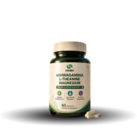 Capsules d'Ashwagandha, L-Théanine et Glycinate de Magnésium – Soutien pour le Stress, le Sommeil, la Calme Cérébral et la Relaxation – Complément Alimentaire Végétalien