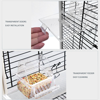 Kinghotpet — Cage de voyage pour les oiseaux, verre blanc transparent, avec maille métallique, haute qualité, Diy