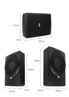 Subwoofer de voiture actif super fin de 8 pouces avec un SPL élevé, conception sous le siège pour les voitures 12V et 24V, grande vente
