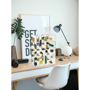 <span class=keywords><strong>Vitrine</strong></span> de roche transparente réglable boîte de <span class=keywords><strong>Collection</strong></span> acrylique pierres précieuses mallette de rangement cristal minéral objets de <span class=keywords><strong>collection</strong></span> <span class=keywords><strong>vitrine</strong></span> d'affichage - Product Image 5