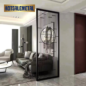 Divisor de ambientes Hotsalemetal OEM de vidrio dorado y acero inoxidable 304, diseño de mampara para sala de estar, restaurante o proyecto de diseño. - Product Image 1