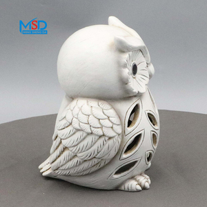 MSD Moderner Stil Neue Magische Fantastische Tier-Harz-LED Weiße Kuhkopf-Lampe Statue Weihnachtsgeschenk USB-Anschluss Schalter Beleuchtung - Product Image 6