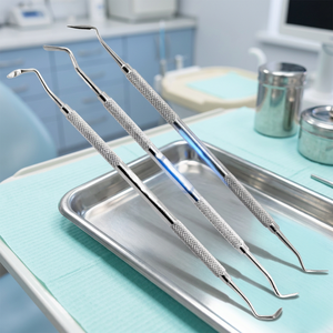 Ensemble de couteaux parodontaux Kirkland Orban pour gingivectomie et détartrage des tissus mous, en acier inoxydable avec manche moleté - Product Image 2
