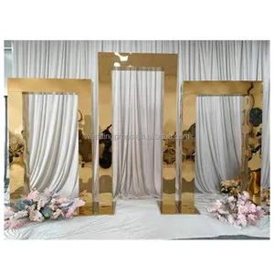 Wedding decoration Arch Stand Metal Gold Backdrop Stage Wedding Backdrop Frames for wedding event