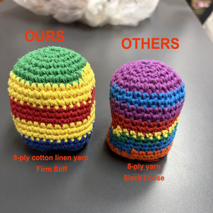 Kit Fai-da-Te per Footbag all'Uncinetto con Filato e Tutorial, <span class=keywords><strong>Set</strong></span> Artigianale per Principianti, Attività per Bambini - Product Image 2