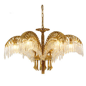 Lustres Français en Cristal de Luxe Moderne à Hauteur Réglable, Branche d'Arbre, <span class=keywords><strong>Lustre</strong></span> en Feuille de <span class=keywords><strong>Palmier</strong></span> pour Villa Hôtel - Product Image 1