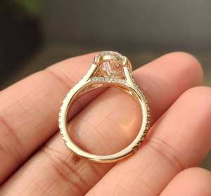 Bague de fiançailles Avira Jewels en moissanite 1 carat, or massif 10k 14k 18k, clarté EF VVS VS, bijoux de mariage, vente en gros depuis l'Inde - Product Image 2