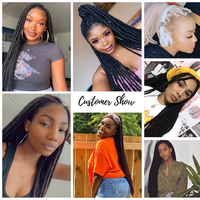 X-TRESS Commercio All'ingrosso Intrecciare I Capelli Sintetici di Estensioni Dreadlocks Ombre di Colore Marrone Morbido Dritto Faux Locs Crochet Trecce di Capelli