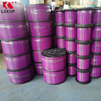 Kawat Baja Karbon Berlapis PVC Konstruksi 7x7/7x19 Diameter 1/8"-3/16"