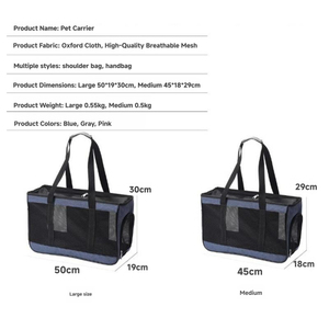 Kediler ve küçük köpekler için seyahat Tote evcil hayvan taşıyıcı kaymaz taban kolay temiz katlanabilir tasarım - Product Image 5