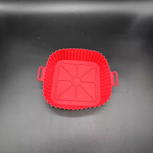 Silicone Baking Tray Square 17x17x5cm Red Oven Safe Dishwasher Safe Food Grade High Temperature Resistant Cooking Mat - Product Image 1