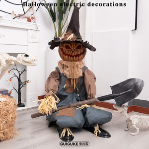Décoration d'ambiance d'horreur d'Halloween, figurine animée lumineuse, citrouille accroupie à induction électrique, ornement <span class=keywords><strong>de</strong></span> terreur - Product Image 2