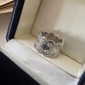 Bague S925 vintage à bordure florale, simple et élégante, au tempérament français raffiné, micro-incrustée, style tendance - Product Image 5