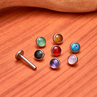 Vente en gros G23 ASTM F136 Titanium 16G Labret Piercing pour les lèvres Base à filetage interne Cartilage d'oreille Tragus Helix Stud pour le corps des femmes