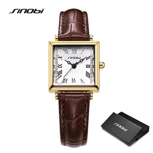 Sinobi Square Elegant Women's Watches Original Fashion Ladies Wristwatches Fashion Style Best Gifts <b>Clock</b> for Zegarek Damski - Product Image 1