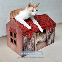 ICL-Paper Cat House Vente en gros Nouvelle villa pliable pour animaux de compagnie, adaptée pour l'extérieur, lit pour chien, petite tente pour chat.