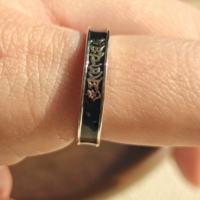Bagues de luxe noires en argent plaqué, bijoux anti-ternissement, vente en gros pour bagues bouddhistes artisanales de luxe à porter au quotidien