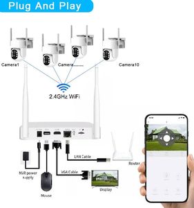 8ch 5mp Solar <b>Wireless</b> Nvr Kit With 4mp Solar Security <b>Camera</b> System 10inch Monitor Cctv Solar Wifi <b>Camera</b> System KiT - Product Image 3