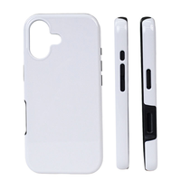 Coque de téléphone 2-en-1 magnétique à sublimation 3D pour la série iPhone 17, avec revêtement par sublimation pour impression personnalisée