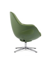 Fauteuils de direction modernes pivotants à 360° en forme d'œuf, revêtement en tissu doux pour la maison, le bureau et les espaces commerciaux