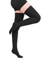 Bas de contention unisexe à bout fermé, compression moyenne 30-40 mmHg, pour traitement et soutien, hauteur cuisse